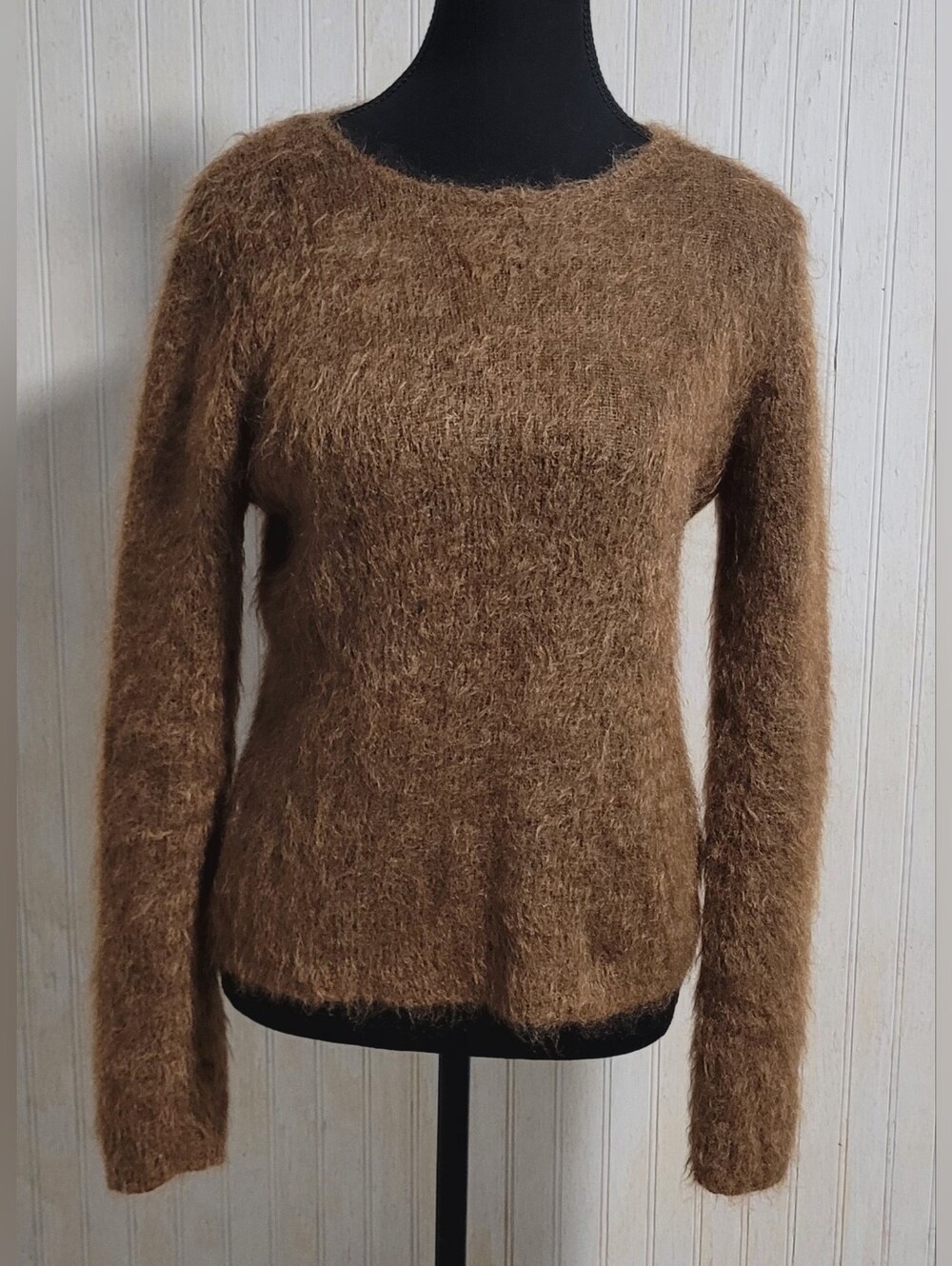 ​ISDA & CO Vintage Brown Fuzzy Kid Mohair Wool Sweater S